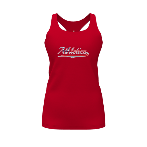[FT0TRBRD-FYS-LOGO1] Decker Racerback Tank Top (Female Youth S, Red, Logo 1)