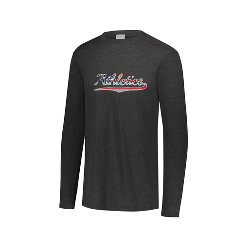 [FTLCUBBK-AXS-LOGO1] Decker Men's Tri-Blend T-Shirt - Long Sleeve (Adult XS, Black, Logo 1)